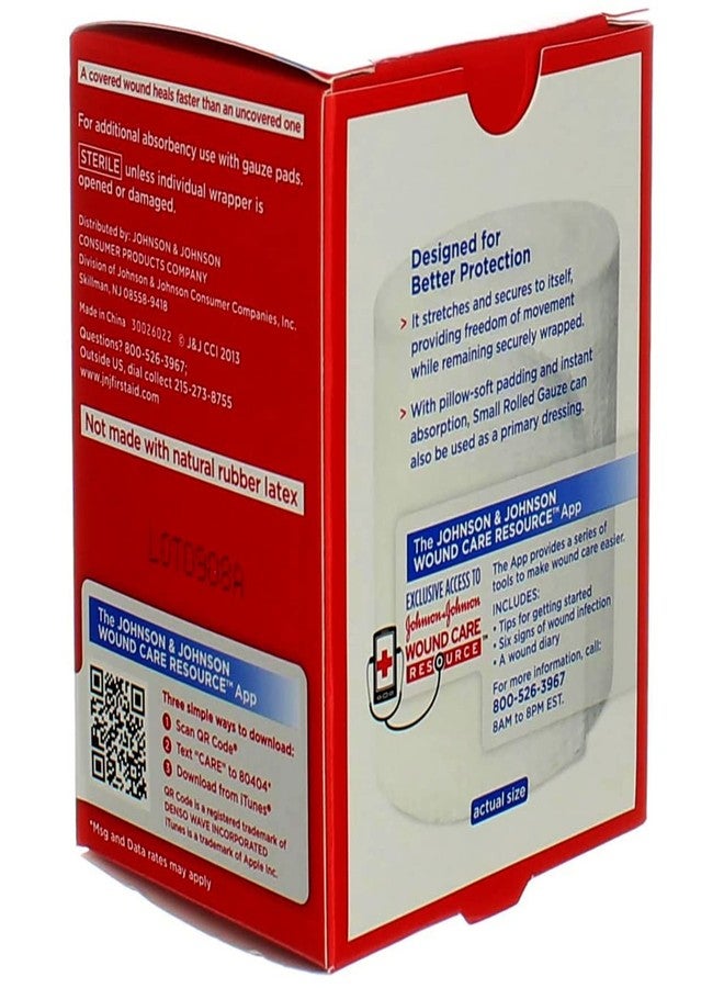 Johnson & Johnson (2 Pack) Johnson & Johnson Red Cross First Aid Rolled Gauze 2" - Each - Image 5